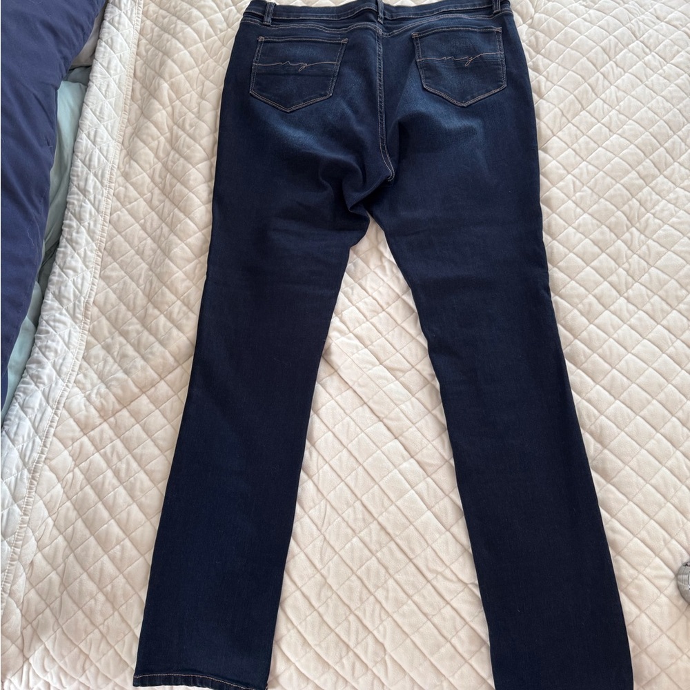 New York & Co Dark Blue Women's Jeans 16 tall long